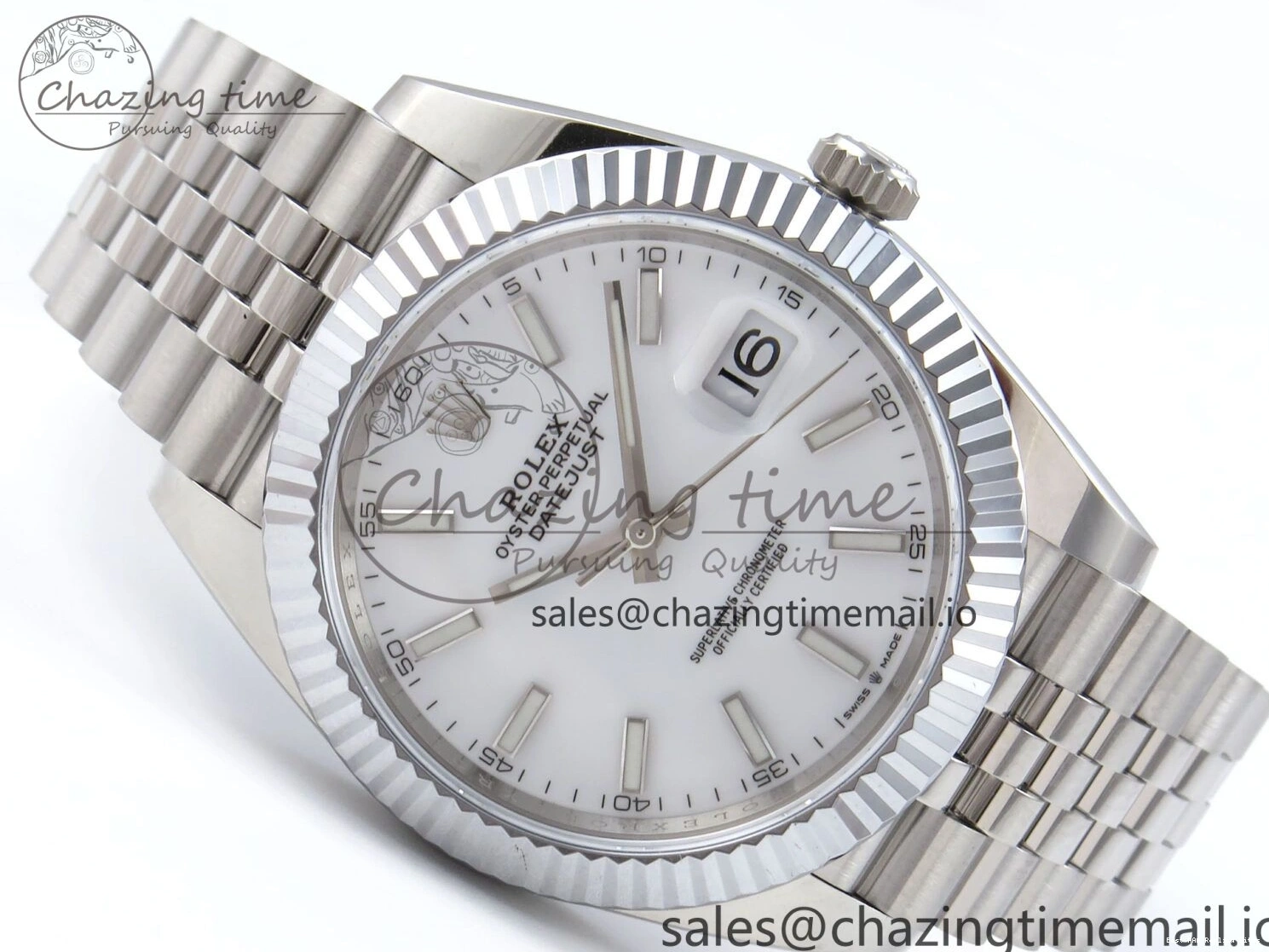 AAA Replica Watches TimelessDesign Edition on White 936 Steel 1:1 Jubilee 41 QF+ Bracelet 904L SS 126334 Dial VR Best DateJust Stick 0112